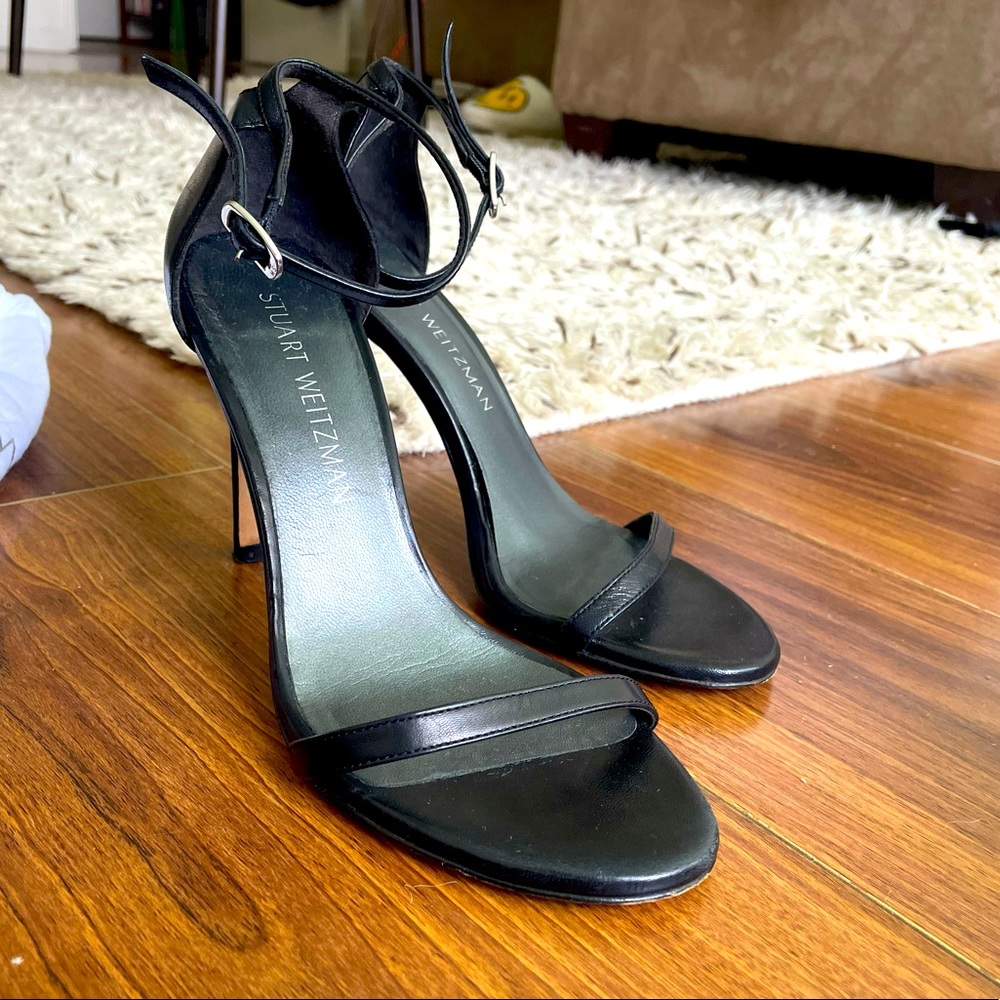 Stuart Weitzman Nudistsong, Black Leather, Sz. 36